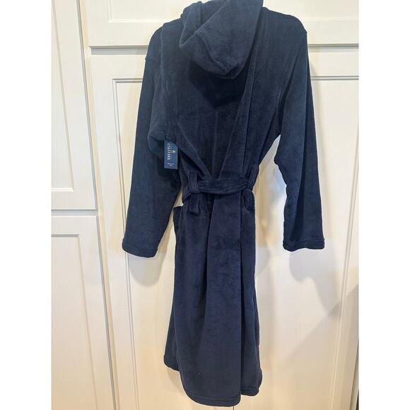 Stafford Men’s OSFM robe NWT plush robe navy casual sleepwear - Picture 6 of 7